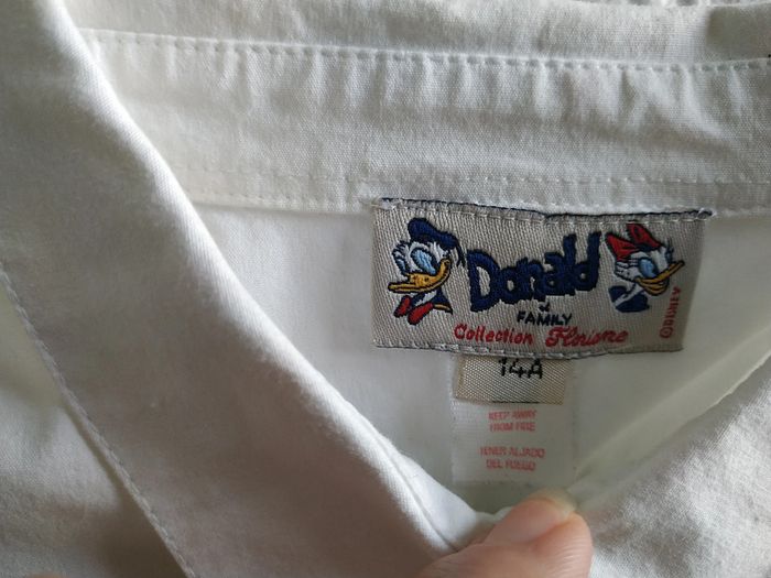 Chemisier blanc manches longues 14 ans Donald Family collection Floriane - photo numéro 4