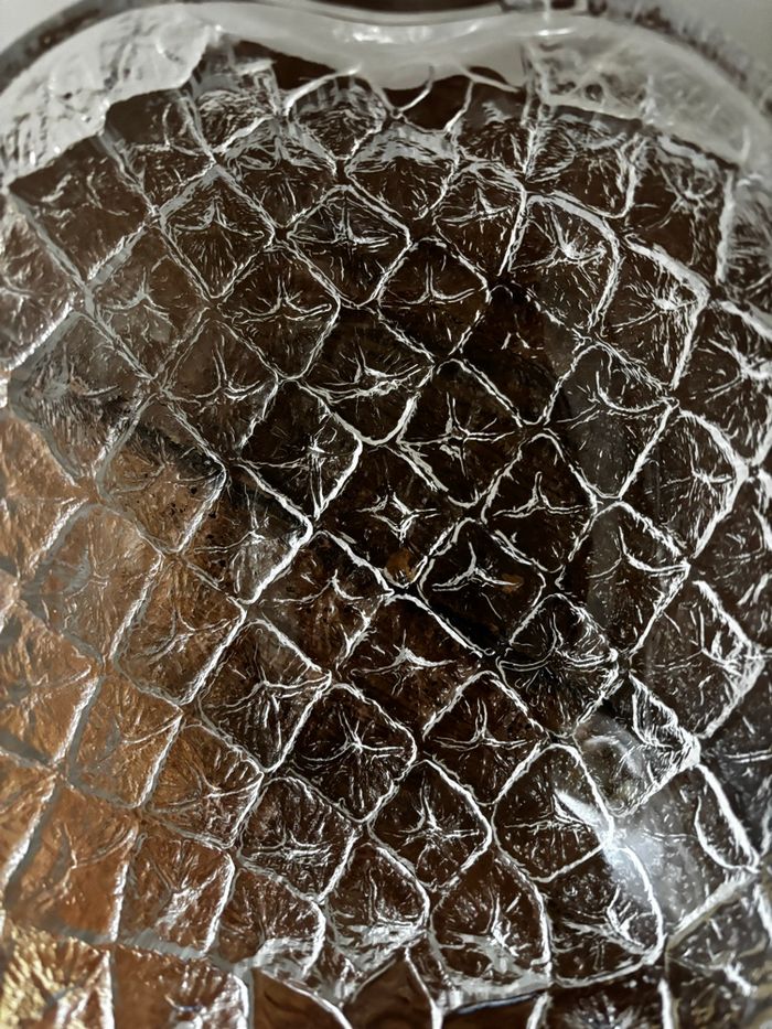 Vintage service à fruits en verre moulé ananas - photo numéro 3