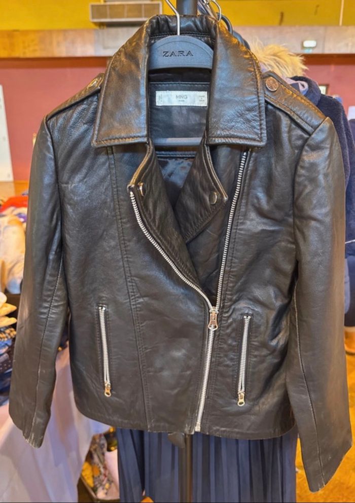 Veste Perfecto cuir Mango