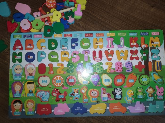 Puzzle éducatif montessori en bois - photo numéro 8