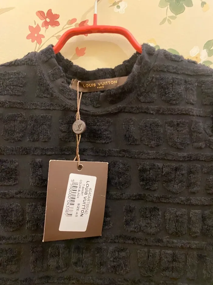 T shirt noir éponge 100% coton 4/5 ans - photo numéro 3