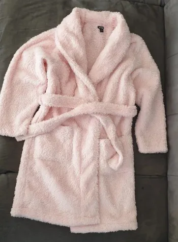 Robe de chambre rose 6/8 ans