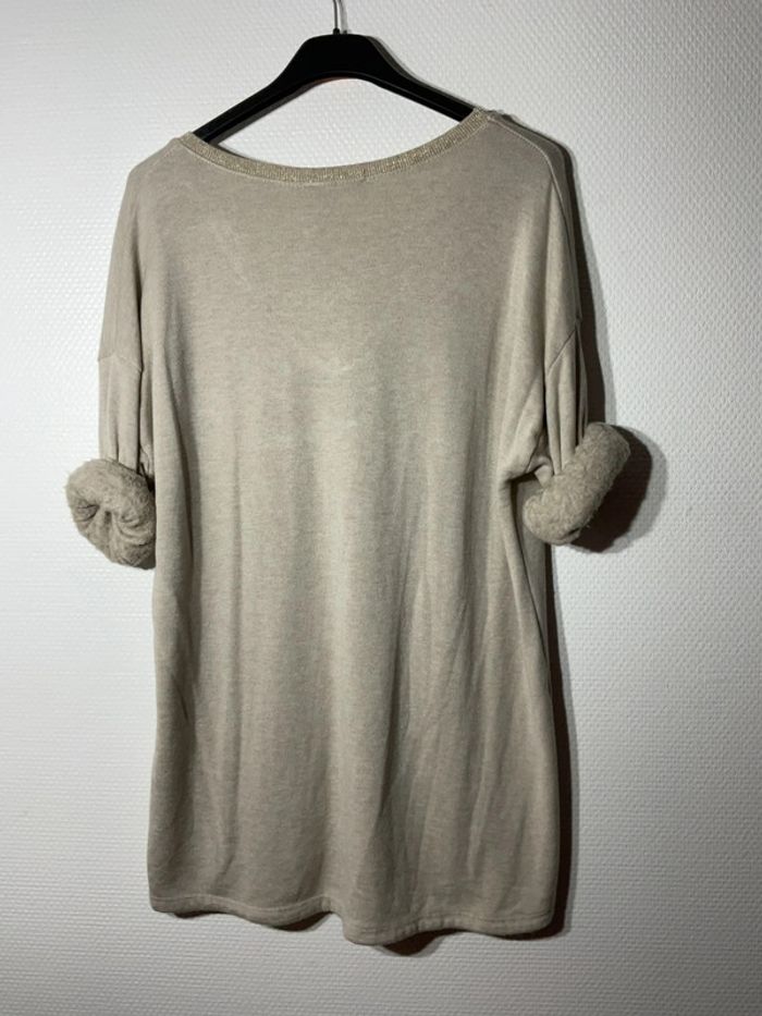 Pull molletonné « j’adore » femme taille unique (36-40)- nos - neuf avec étiquette - photo numéro 3