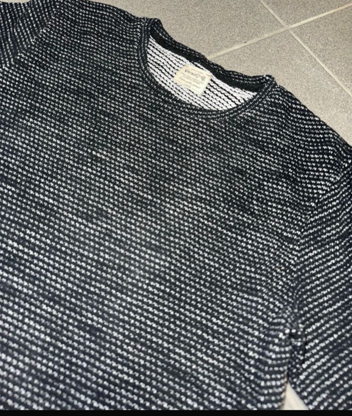 Pull homme noir chiné Jack&Jones, L, - photo numéro 2