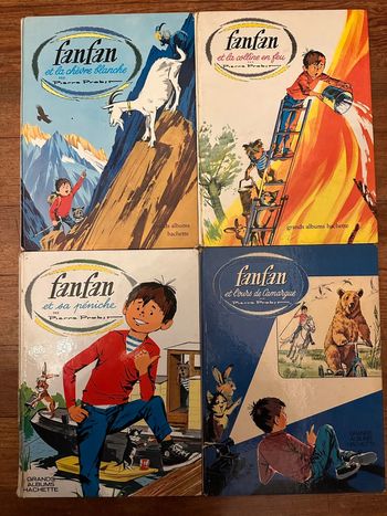 Lot de 4 Grands albums Hachette Fanfan livres bd anciens années 60 Pierre Probst (Caroline)