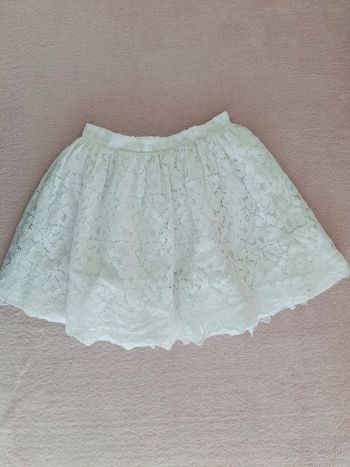 Jupe Marèse 6 ans en dentelle blanche forme tutu