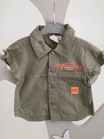 Chemise manches courtes kaki Influx taille 6 mois