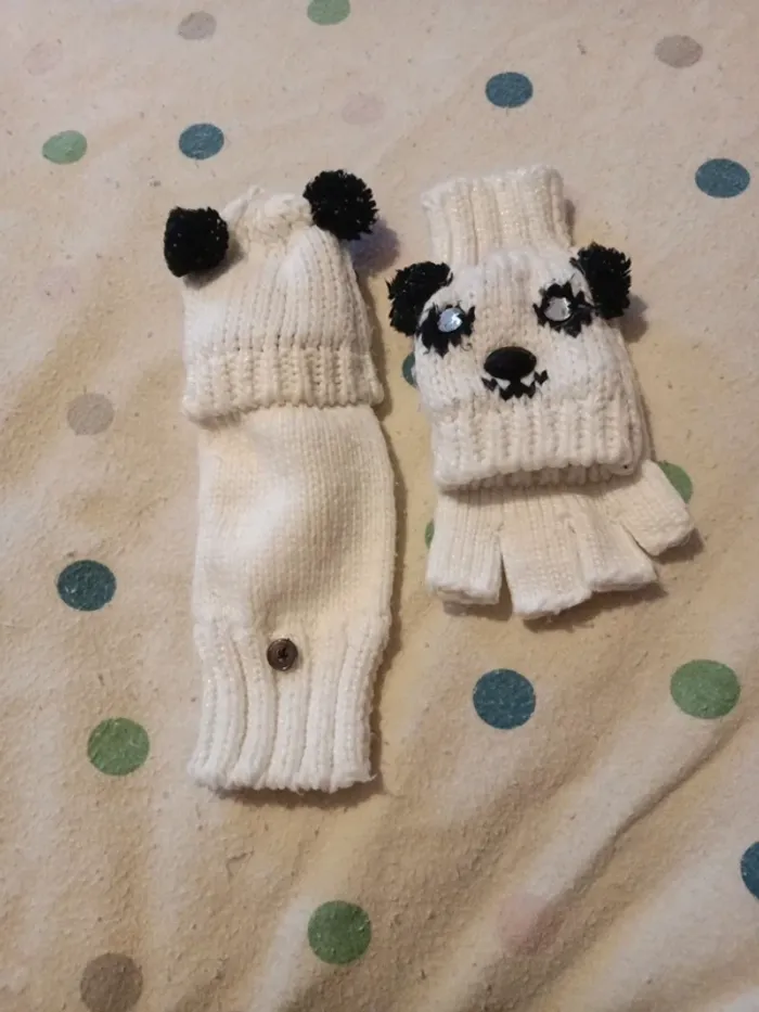 Gants mitaines laine 5 ans - photo numéro 4