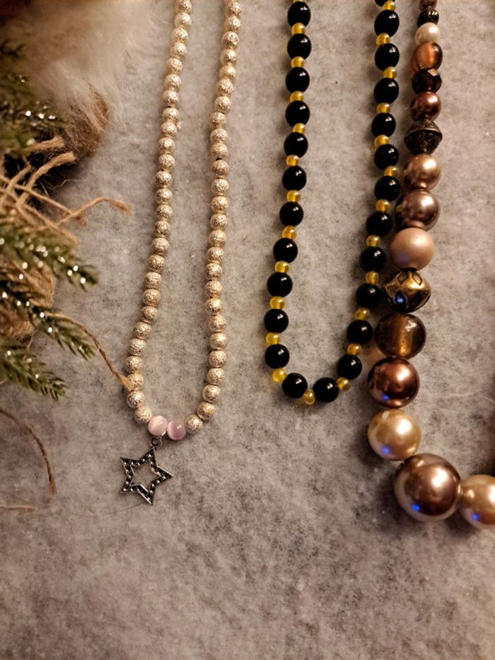 Lot de colliers multicolore artisanale - photo numéro 5