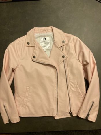 Blouson simili cuir rose 5 ans
