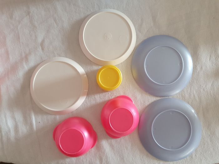 Lot dinette pot chauffe biberon berchet + accessoires autres pour poupée Vintage - photo numéro 4