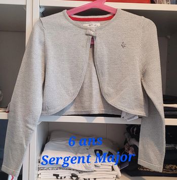 Cardigan S.M. 6 ans gris perlé