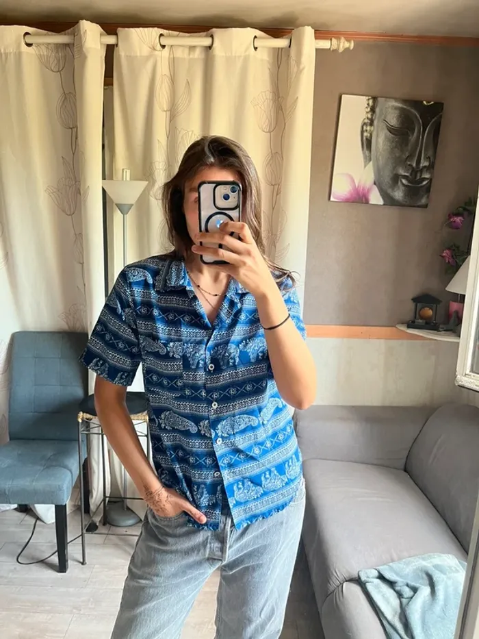 Chemise éléphant exotique Thailand grunge vintage sarouel hippie