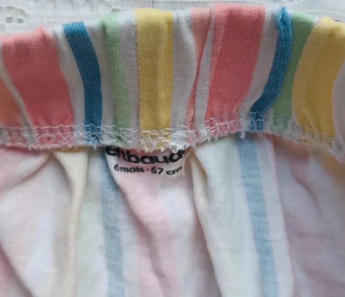 Jupe Vertbaudet, colorée, neuve, taille 6 mois - photo numéro 2