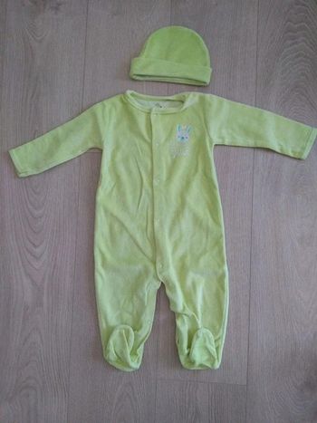 Pyjama velours avec bonnet Kimadi 9 mois