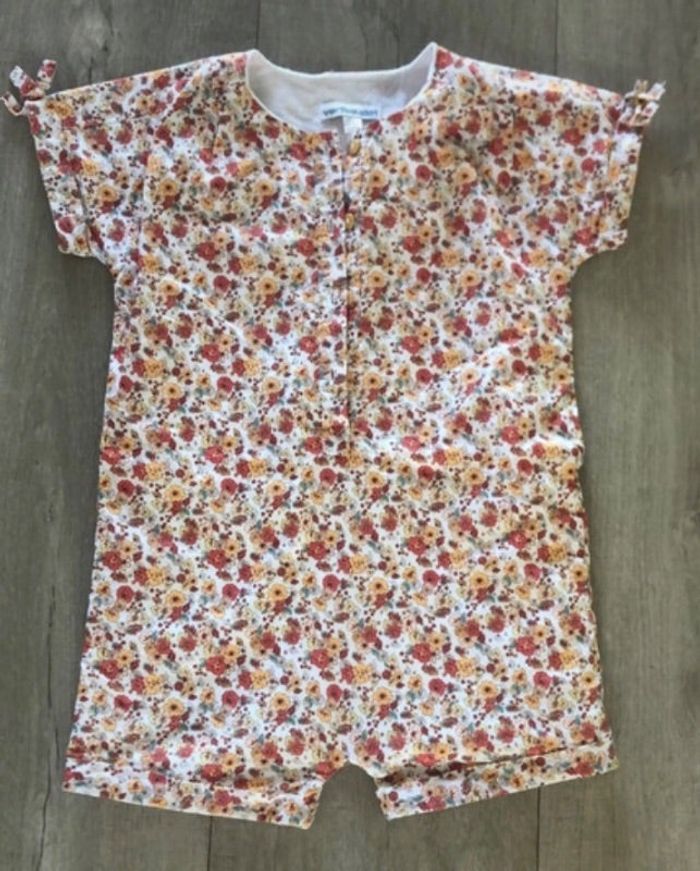 Combi short fleurie 3 ans