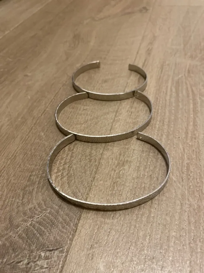 Lot de 3 bracelets argentés - photo numéro 2