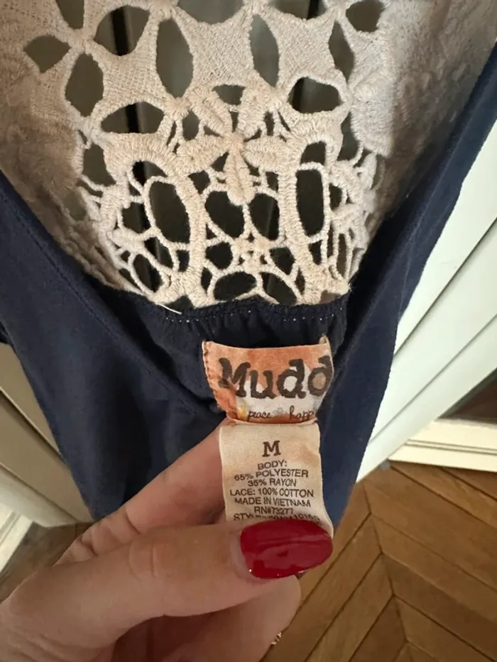 Debardeur vintage dentelle Mudd M - photo numéro 2