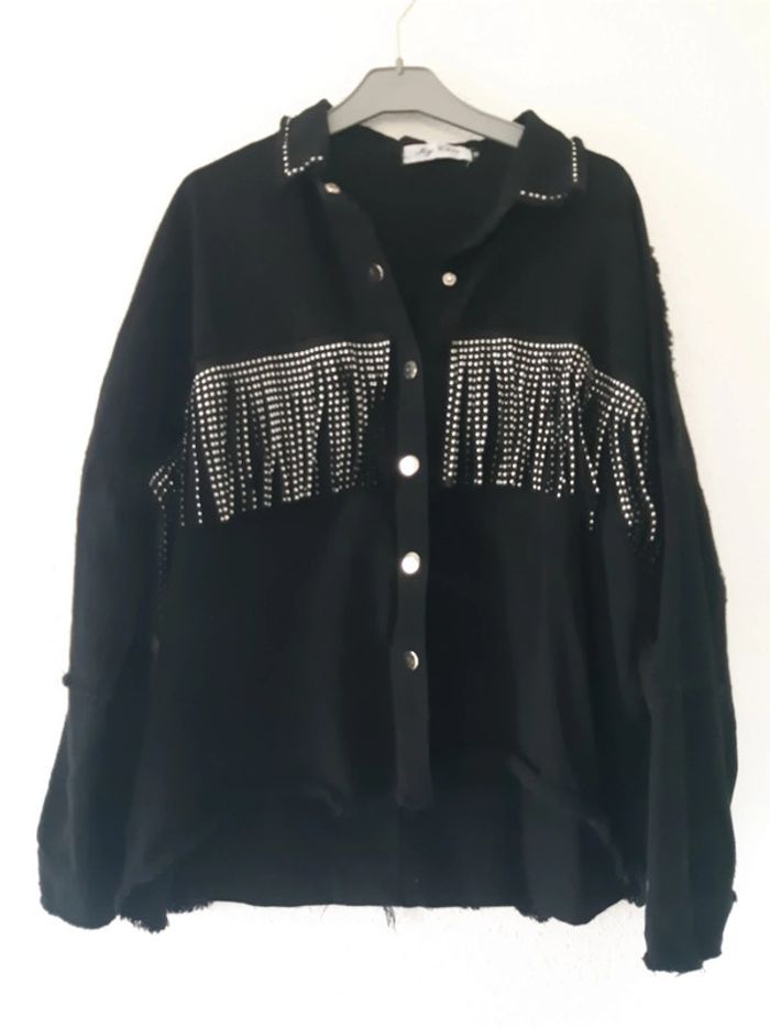 Veste overzise  femme franges taille M - photo numéro 8