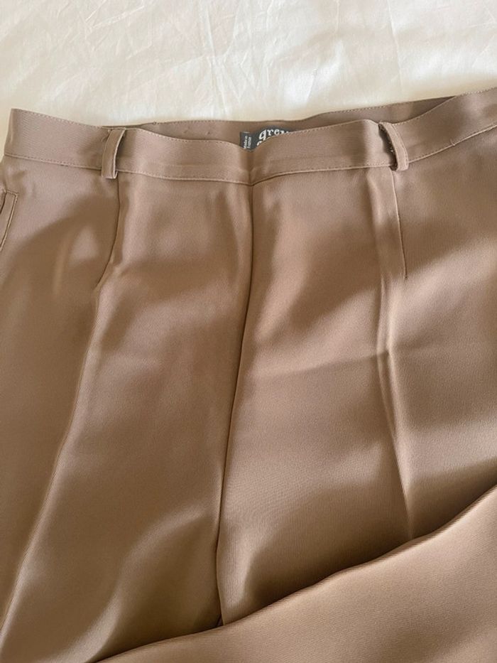 Pantalon droit café au lait - photo numéro 3