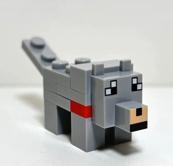 Figurines Minecraft Loup type lego