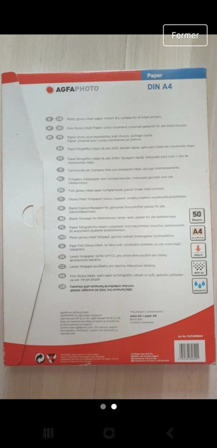 Magnifique papier photo a 4 neuf - photo numéro 2