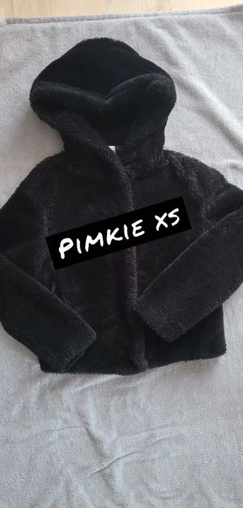 Manteau fausse fourure noire pimkie XS
