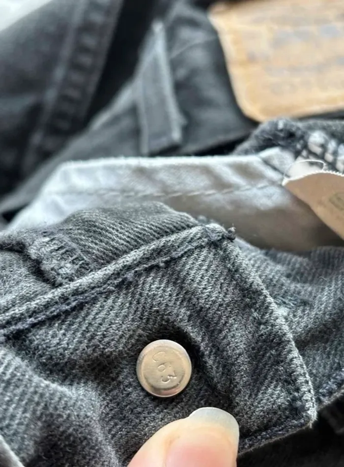 Jean Levi’s 619 regular straight droit gris anthracite 80/90s vintage Canada us rare W36 XL/46 - photo numéro 9