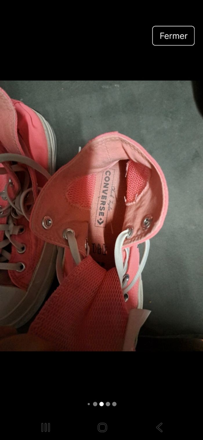 Converse rose taille 37,5 - photo numéro 5