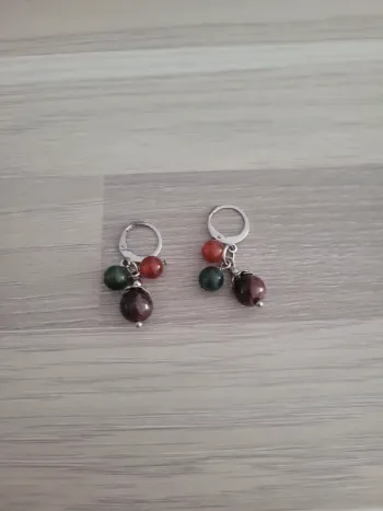 Boucles d'oreilles avec pierres