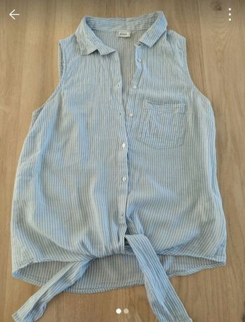 Chemise sans manches à nouer