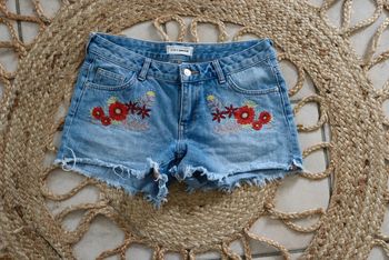 Short en jean brodé Pimkie