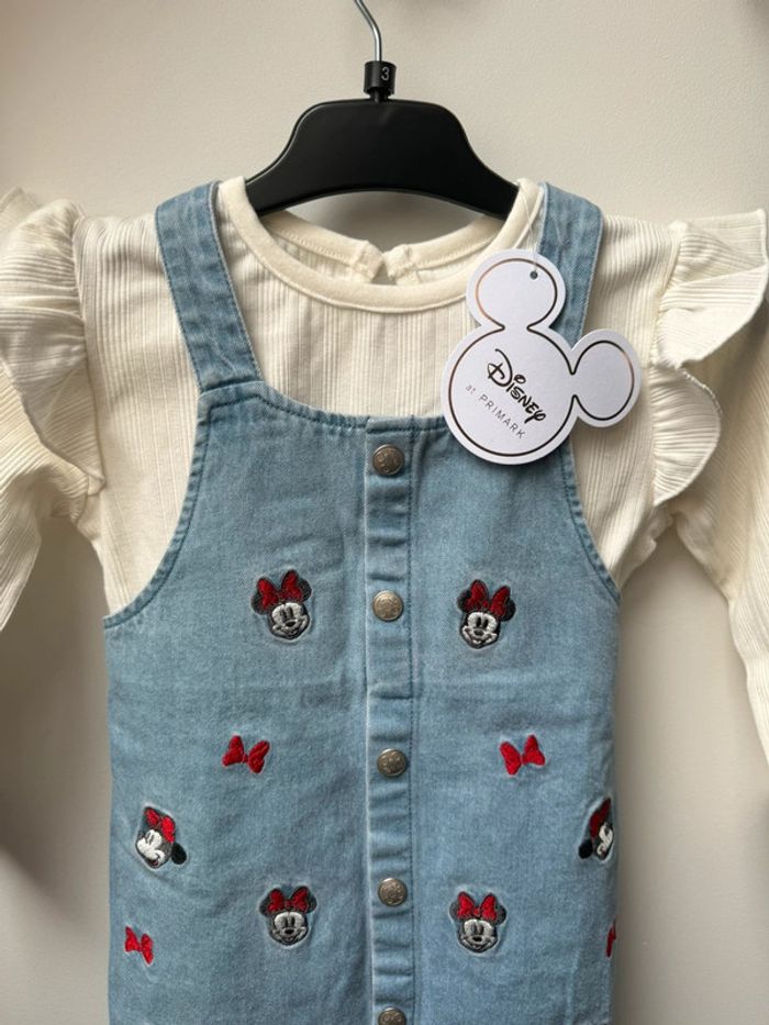 Robe jean et t shirt côtelé 92 cm