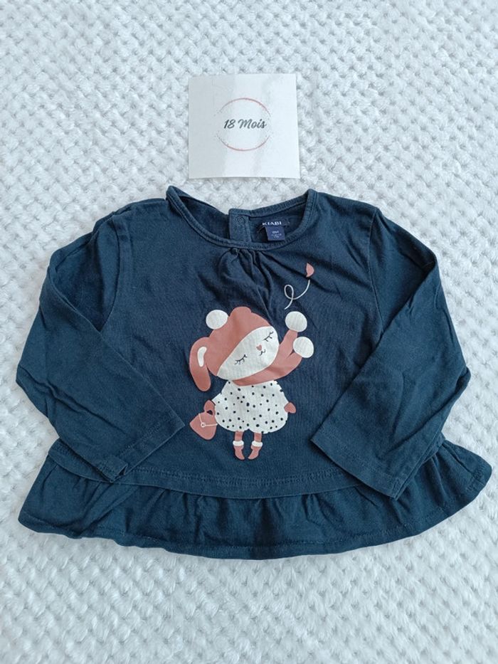 🔸T-shirt bleu marine Kiabi – 18 mois 🔸