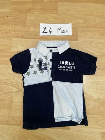 Polo manches courtes 24 mois Lulu Castagnette