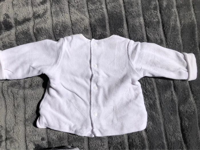 Ensemble chaud bébé fille blanc et gris 3 mois - photo numéro 5
