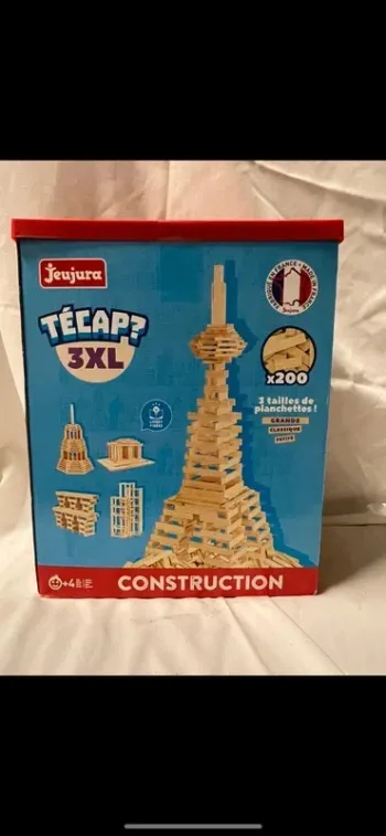 Jeujura- Tecap 3XL  jeu de construction en bois 200 pièces - 4 ans et +