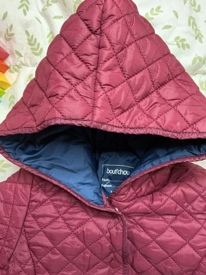 doudoune à capuche couleurs prune 12 mois bout'chou - photo numéro 5