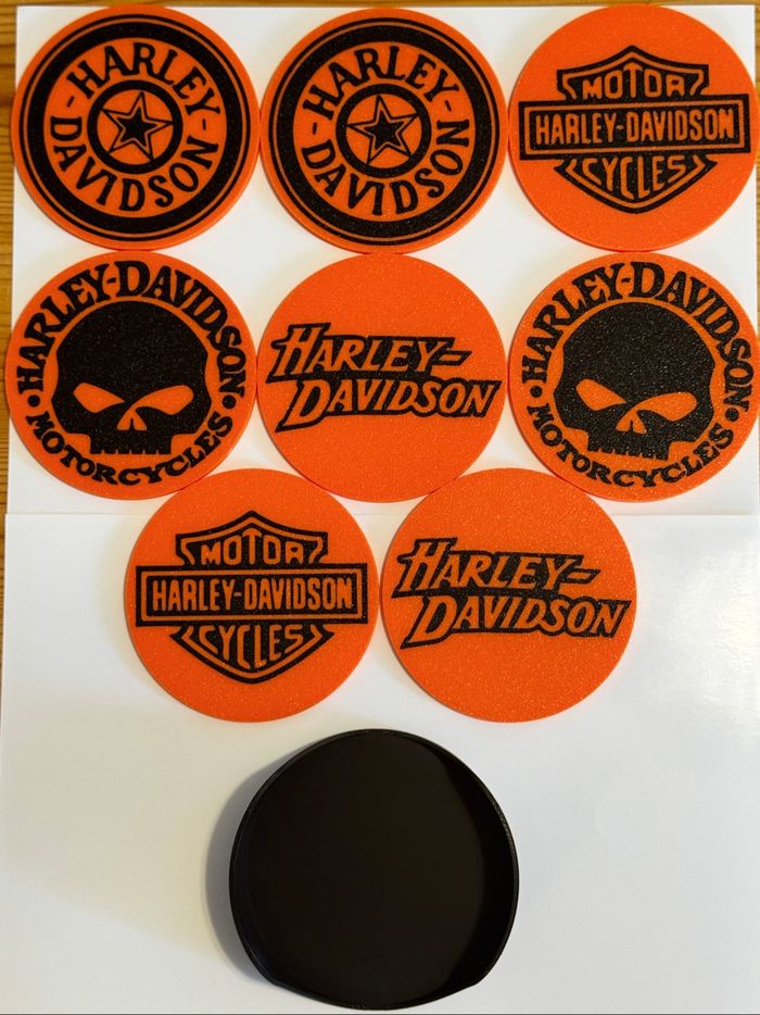 8 dessous de verres Harley Davidson