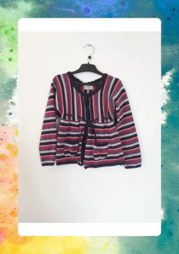 Joli gilet laine et coton 6 ans