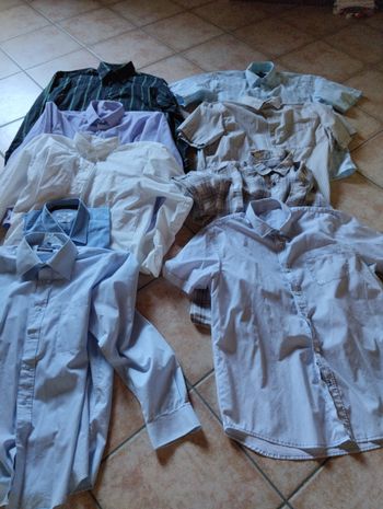 lot de 9 chemises homme 43-44