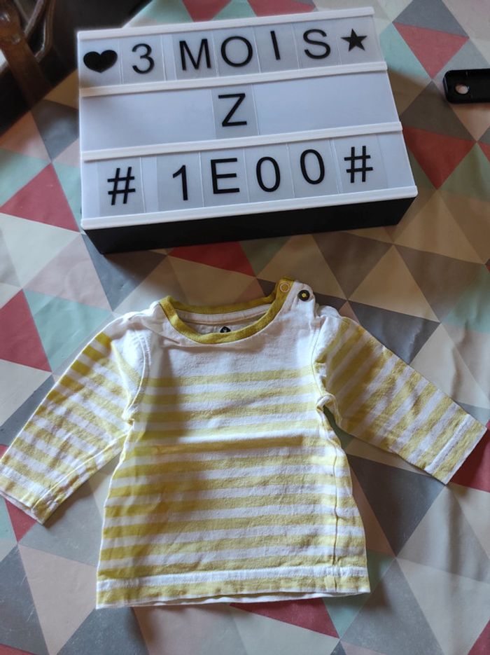 T-shirt manches longues 3 mois