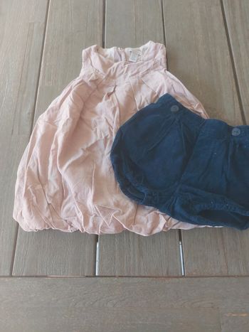 Lot 2 robe/short 12 mois