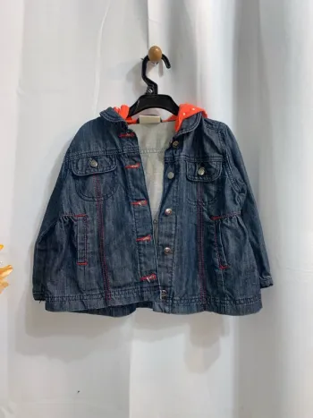Veste en jean coton bleu avec capuche DPAM 2 ans / 24 mois - n86m