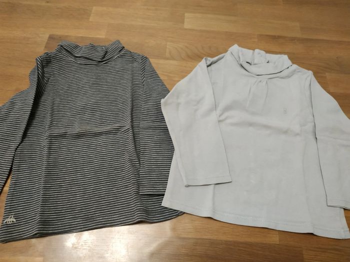 2 t-shirts fille 12 mois Obaibi