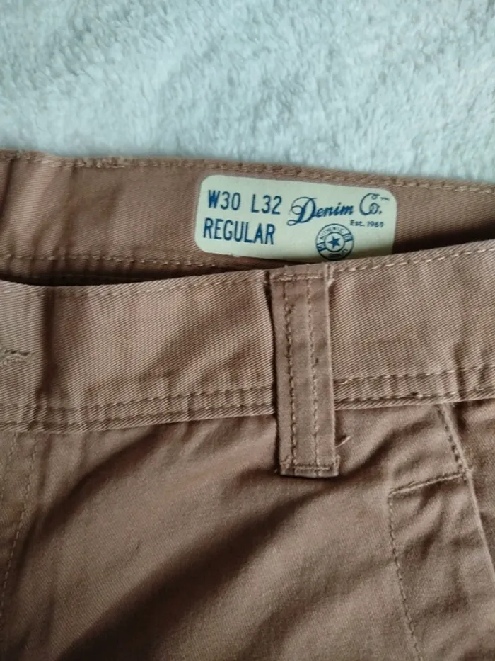 Pantalon femme coupe droite Denim Co col. Marron - photo numéro 4