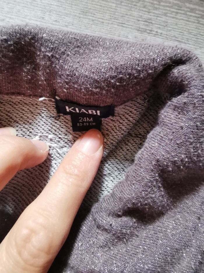 Veste grise bouloché 24 mois kiabi - photo numéro 4