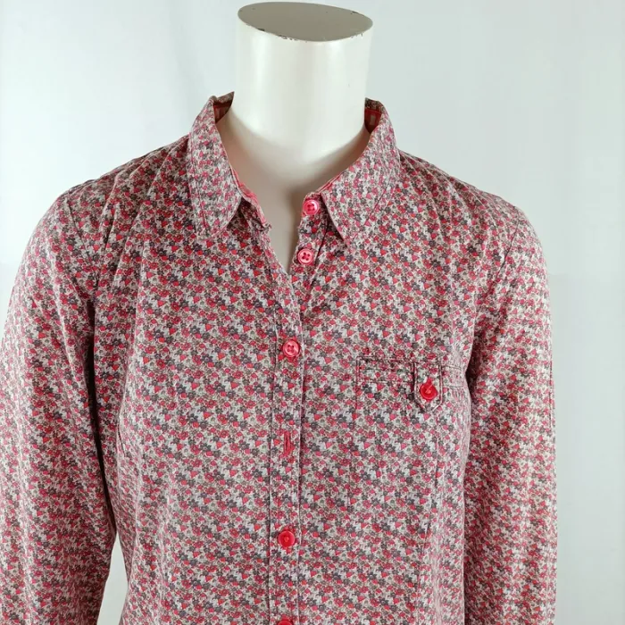Chemisier à fleurs rouge rose - chemise femme été Vero Moda - L A1211 - photo numéro 5