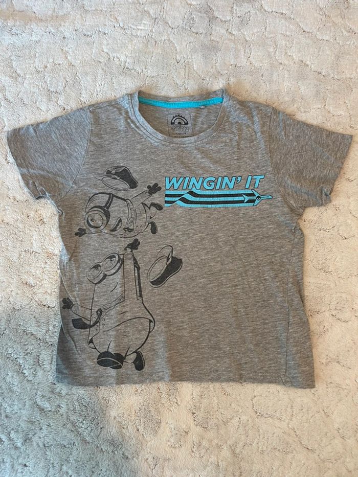 Lot de 2 t-shirts gris - 7/8 ans - photo numéro 2