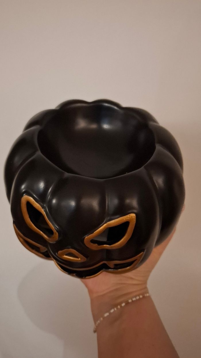 Yankee candle bougeoir halloween citrouille noir diffuseur cire parfumée PartyLite - photo numéro 2